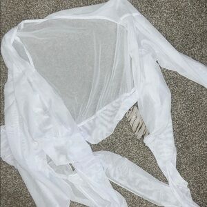 Stassie cupshe collection top white sheer